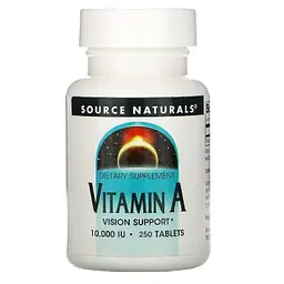 Вітамін А Source Naturals 10000 IU 250 таблеток