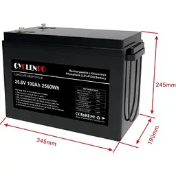 Акумулятор Cyclen 25.6V 100AH LiFePo4 - мініатюра 6