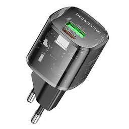 МЗП Borofone BN17 Sunlight PD20W+QC3.0 (1USB-A/1C) Transparent black - мініатюра 3