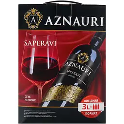 Вино AZNAURI Saperavi червоне сухе 3 л - мініатюра 6