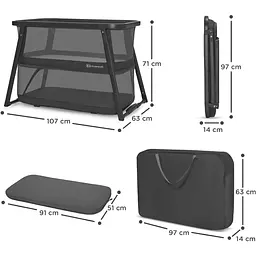 Ліжко-манеж 4 в 1 Kinderkraft Sofi Plus Grey (KLSOFIPLGRY0000) - мініатюра 11