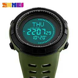 Годинник чоловічий спортивний з компасом Skmei 1254 Compass (Зелений) - мініатюра 7