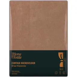 Штора Ardesto мікровелюр 150х270 см шоколадна (ART1010CH) - мініатюра 6