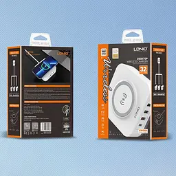 Бездротовий зарядний пристрій Ldnio AW004 3 USB/ Type-C QC PD 32W білий - мініатюра 9