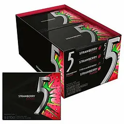 Жувальна гумка Wrigley's 5 Strawberry без сахара - мініатюра 2