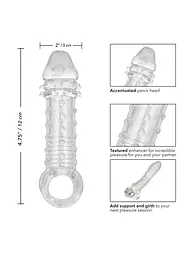 Насадка на пеніс CalExotic Novelties Transparent Ultimate Extender 16 см прозора - мініатюра 4