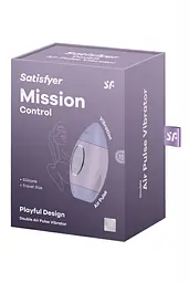 Вакуумний стимулятор клітора з вібрацією Satisfyer Mission Control фіолетовий - мініатюра 6