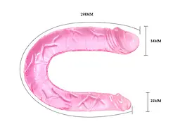 Двосторонній фалоімітатор - Double Dong Pink Baile 6603BI-040001 101619 - мініатюра 3