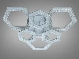 Стельовий LED-світильник Diasha 6653/3+3WH — 75 Вт, 62 см, пульт і диммер - мініатюра 5