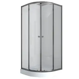 Душова кабіна з низьким піддоном Mixxus Plain SCT02-90x90x195-TR graphite прозоре скло 4 мм MI6901, Універсальна, прозорий, графіт