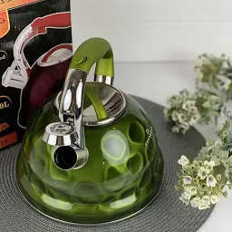 Чайник з нержавіючої сталі 3.0 л для індукційної плити Edenberg EB-1910 зелений - мініатюра 2
