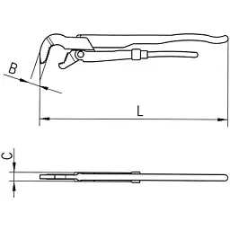 Ключ трубний Wurth S-подібні губки 3IN (07140663) - мініатюра 2