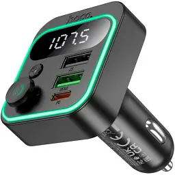 FM-трансмітер Hoco E85 Tiger PD20W+QC3.0 Black [129643] - мініатюра 3