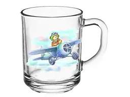 Чашка FARGLASS 250мл Green tea Веселі малюки Літак