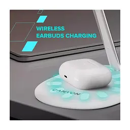Зарядний пристрій Canyon wireless charger WCS-205 15W Qi2 2in1 w/o adapter Black (CNS-WCS205BW/A) - мініатюра 10