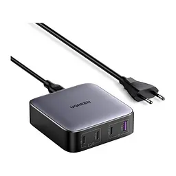 Зарядний пристрій Ugreen GaN серії Nexode CD328, 4xUSB 100 Вт (3xUSB-C + USB-A QC 3.0), чорний (90928)