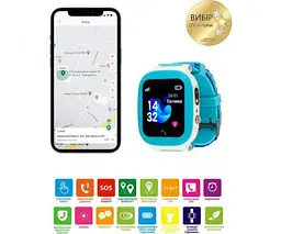 Дитячий годинник Amigo GO004 Splashproof Camera LED з сим картою блакитні - мініатюра 7