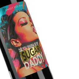 Вино Sugar Daddy червоне напівсолодке 0.75 л - мініатюра 3