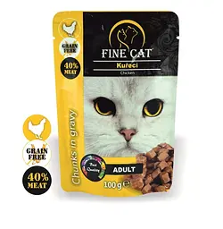 Вологий корм для котів Fine Cat 100 г - курка