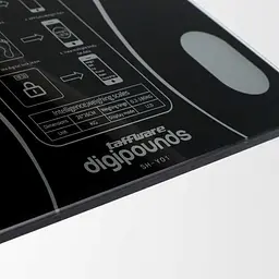 Розумні підлогові Smart ваги Taffware Digipounds Digital Scale з батарейками LED-дисплей Bluetooth 180 кг Чорний - мініатюра 3
