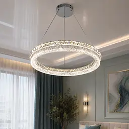 Підвісна LED-люстра Diasha MD6027/600HR для спальні, кухні та вітальні, 95 W, 61 см, 10-18 m2