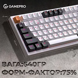 Клавіатура GamePro MK160W Outemu Red Hot-Swap RGB USB White (MK160W) - мініатюра 14