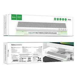 Колонка Bluetooth Hoco BS66 Smooth multimedia computer USB2.0 White - мініатюра 2