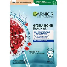 Тканинна маска для обличчя Garnier Skin Naturals Зволоження + АкваБомба, 32 мл (C5512801)