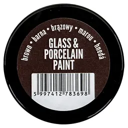 Фарба акрилова Glass&porcelaine, на водній основі, Коричнева, 30 мл, Pentart (5997412783698) - мініатюра 2