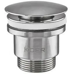 Донний клапан Koer PW-01-02 Click-Clack універсальний KR3401, Нержавіюча сталь