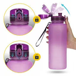 Пляшка для води 4FIZJO спортивна 1000 мл Pink (P-5905973403764) - мініатюра 10