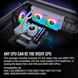 СВО Thermaltake TH240 V2 ARGB Sync Snow Edition (CL-W364-PL12SW-A) - мініатюра 7