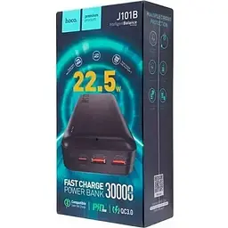 Портативна батарея Hoco J101B Astute 22.5 W 30000 mAh Black - мініатюра 4