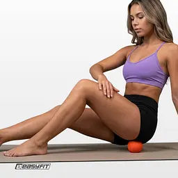 Масажний м'ячик EasyFit каучук 6.5 см помаранчевий - мініатюра 7