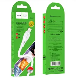 Кабель Hoco X61 Ultimate silicone charging data cable for Lightning White - мініатюра 2