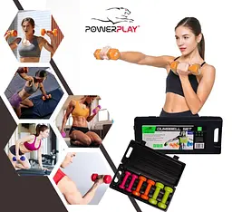 Набір гантелі в кейсі (2 шт.*0.5кг. 2 шт.*1кг. 2 шт.*1.5кг.) PowerPlay 6 кг fit0011665 - мініатюра 7
