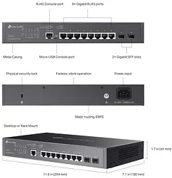 Комутатор TP-Link SG3210 (SG3210) - мініатюра 6