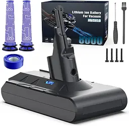 Акумулятор 8000 мАг для Dyson V8 Absolute Animal Fluffy, змінна батарея для пилососа