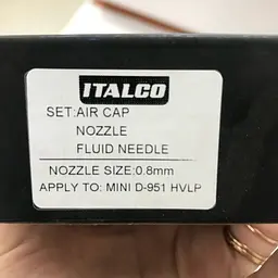 Форсунка 0.8 мм для фарбопультів D-951-MINI HVLP NS Italco hoz0006774 - мініатюра 5