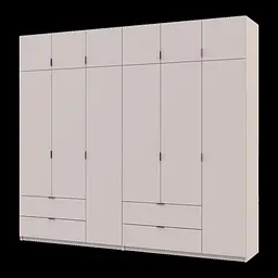 Розпашна Шафа для одягу Doros Лукас Кашемір 3+3 ДСП 270х50х240 (42005116)