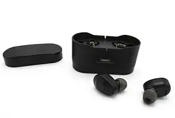 Бездротова Bluetooth стерео гарнітура Remax TWS-22 з кейсом Чорний - мініатюра 5