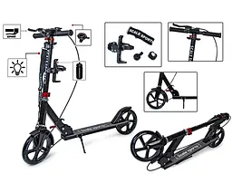 Самокат Scale Sports 52х10х80-96 см Чорний 000231290 - мініатюра 2