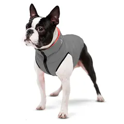 Курточка для тварин Airy Vest двостороння М 40 коралово-сіра (1846) - мініатюра 3