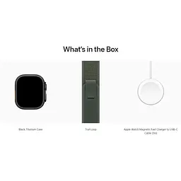 Смарт-годинник Apple Watch Ultra 2 49mm Black Titanium Case with Green Trail Loop S/M (MYTJ3+MYQ33) [114886] - мініатюра 4