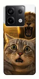 Чохол Demsky Shocked cat and lion для Xiaomi Redmi Note 13 Pro 4G