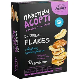 Уцінка. Пластівці Holm's light food Асорті з суміші 5-х злаків 800 г  - мініатюра 1