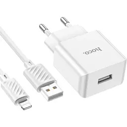 Зарядний пристрій HOCO C106A charger set(iP) White (6931474783899) - мініатюра 5