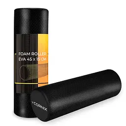 Масажний ролик Cornix EVA+ 45 x 15 см (валик, ролер) XR-0305 Black