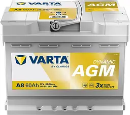 Акумулятор Varta Dynamic AGM 12В 60Аг 680А (EN) R+ (560901068)