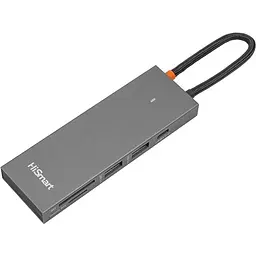 USB-Хаб HiSmart USB Type-C - 2 x USB 3.0, HDMI, SD (CA913459) - мініатюра 4